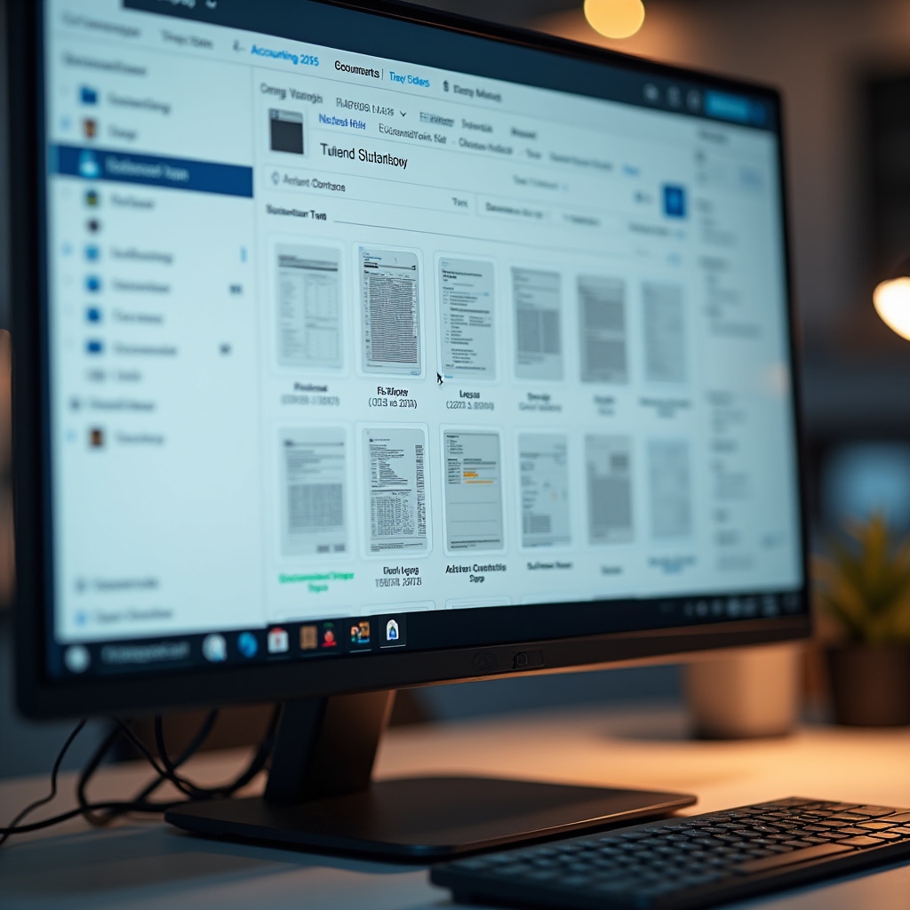 Organized digital document management system with categorization and search capabilities